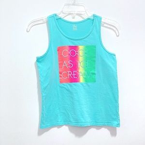 Girl’s Blue Cotton Tank Top